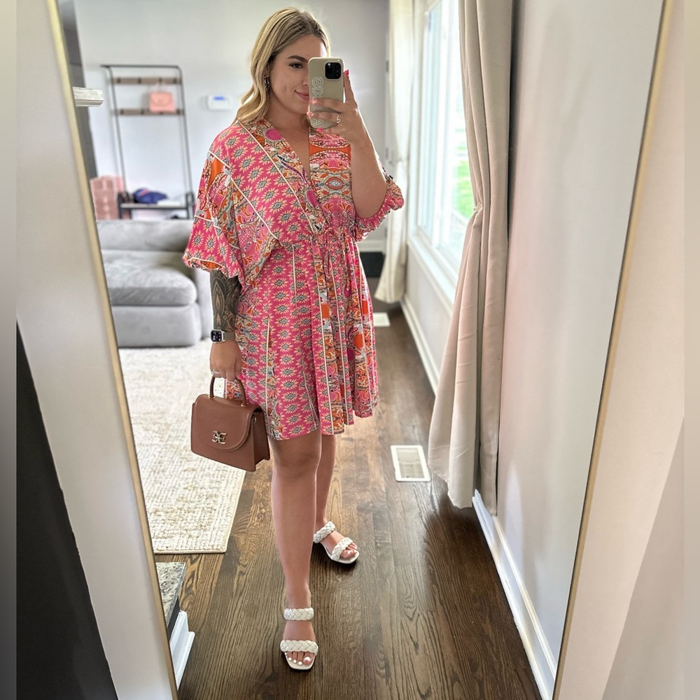 COPY - Pink Patterned Dress